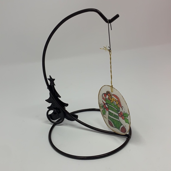 Teddy Bear in Christmas stocking vintage ornament holiday decor - Picture 6 of 14